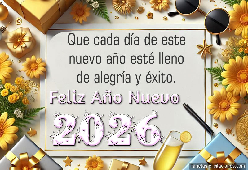 Feliz Año Nuevo 2026 Imágenes y frases para felicitar gratis