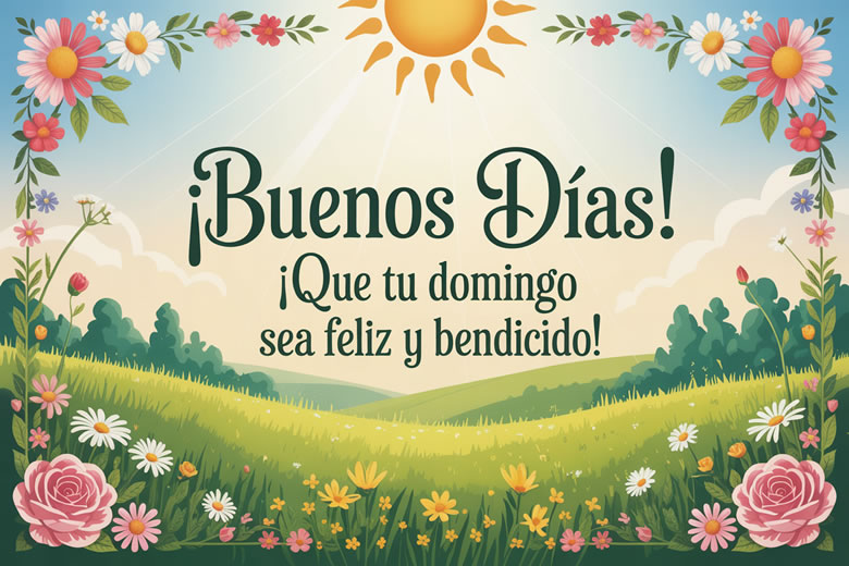 Feliz y Bendecido Domingo Imágenes y Frases cortos