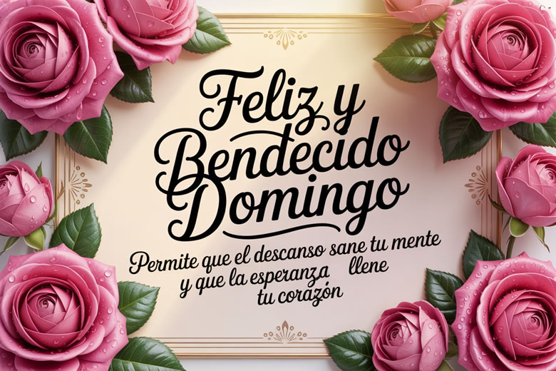 Frases Cortos para desear Feliz y Bendecido Domingo