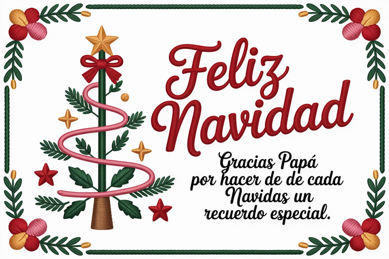 Frases de Feliz Navidad para Agradecer a papá