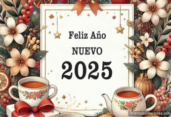 Imágenes y Tarjetas Virtuales con Frases de Feliz Año Nuevo 2025