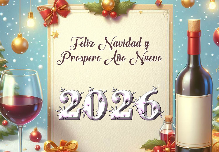Tarjetas con Frases de Feliz Navidad y Año Nuevo 2026